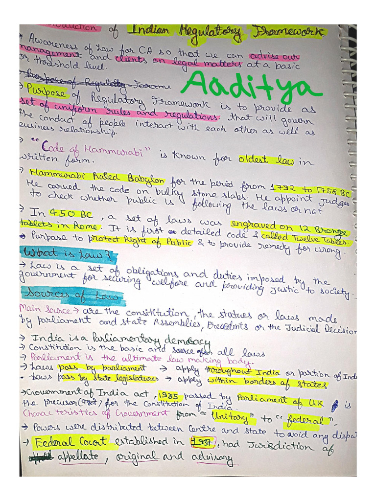 Indian Regulatory Framework Pdf