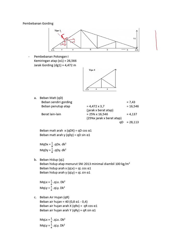Pembebanan Gording | PDF