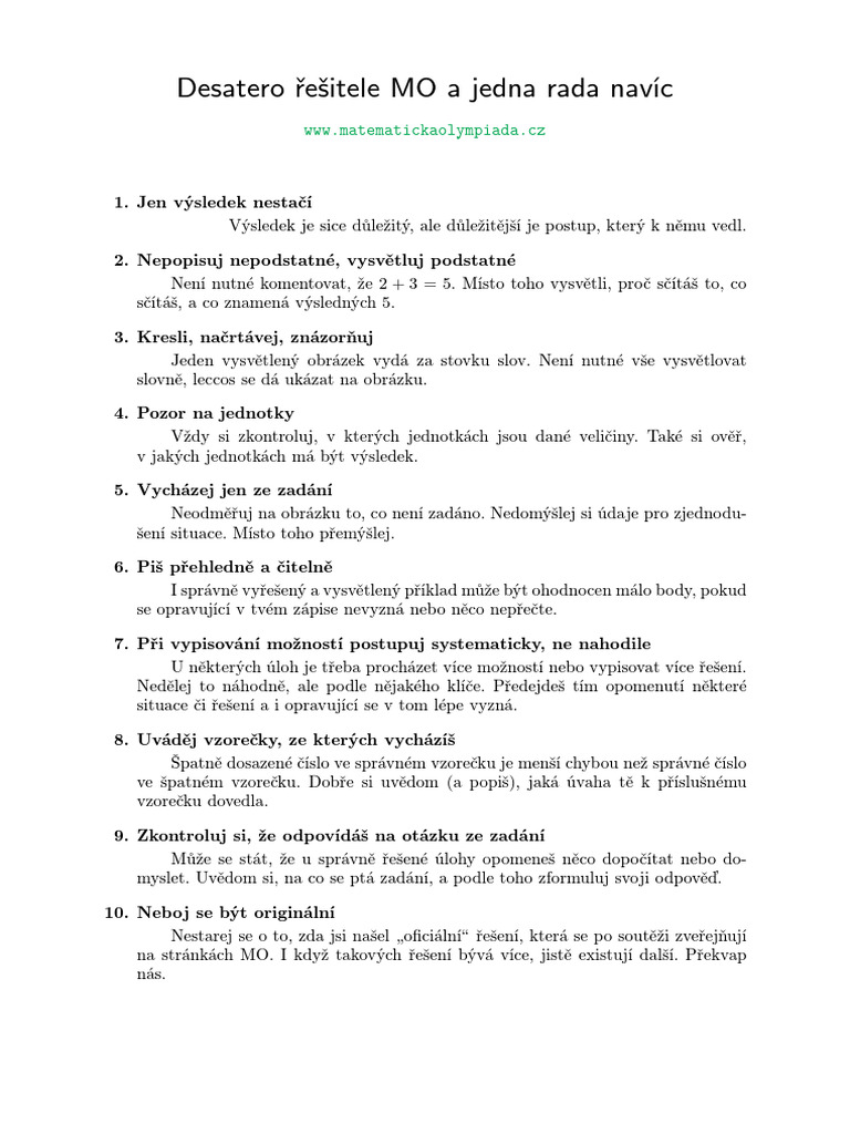 Desatero Resitele | PDF