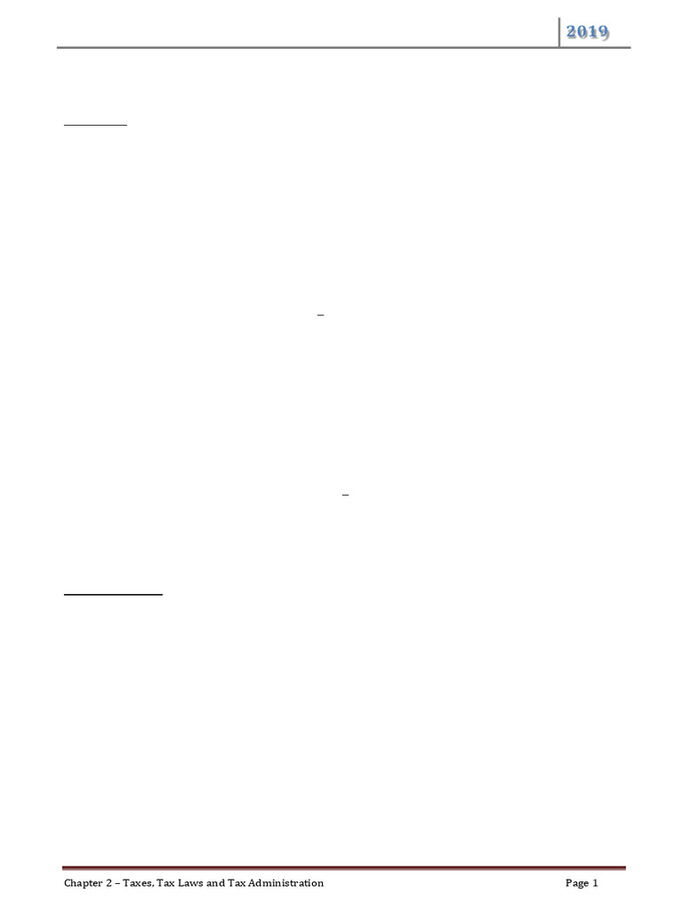 TAX-01 Chapter 2A - Tax Laws and Administration | PDF | Taxes ...