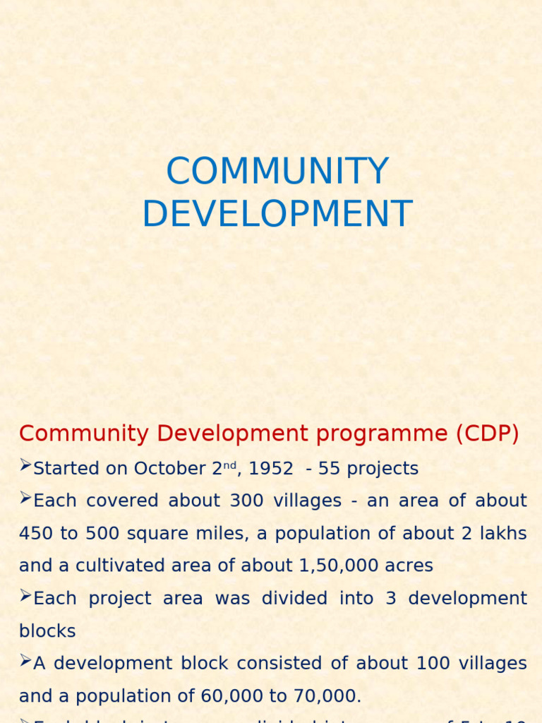 Community Development Program 1952 | PDF | Governance | Government Of India