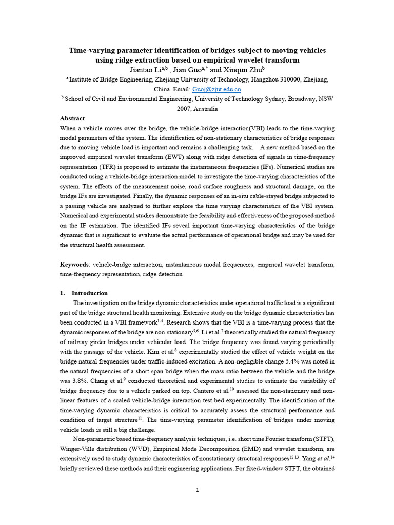 1 Ijssd Submission Revised 15-10-2020 | PDF | Wavelet | Spectral Density