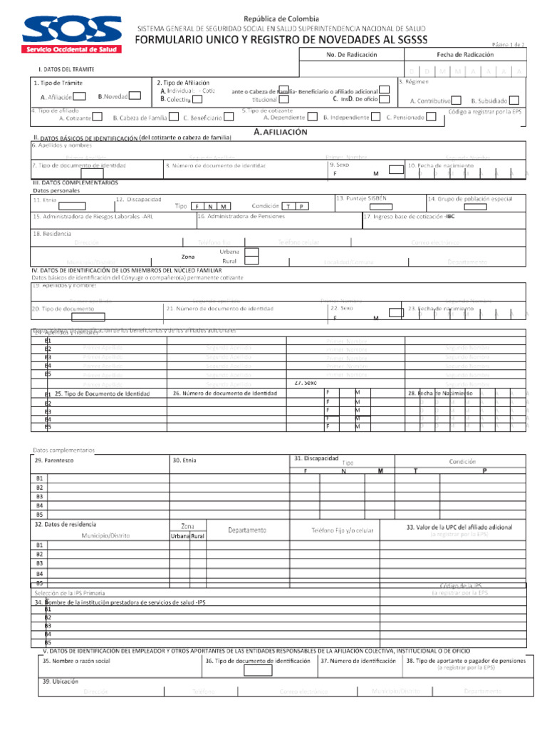 Formulario Sos | PDF | Información
