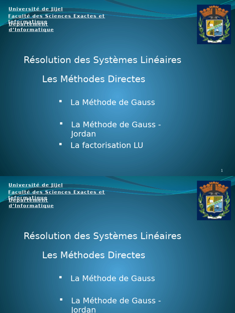 Méthode de Factorisation LU | PDF | Sciences numériques | Analyse numérique