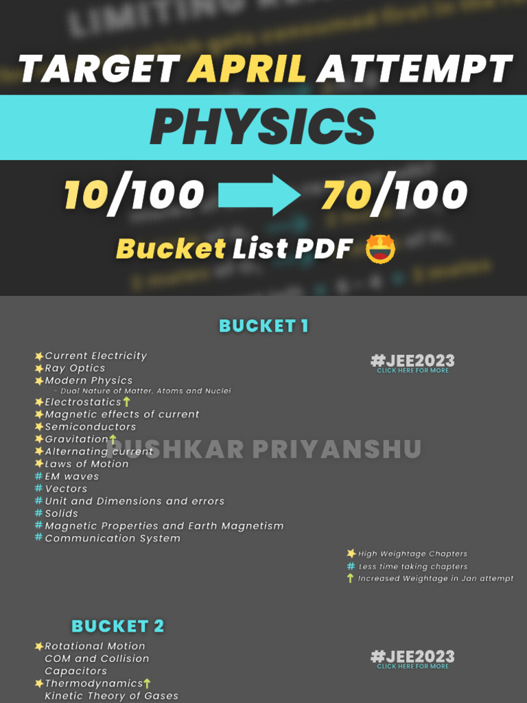 Physics - Bucket List | PDF