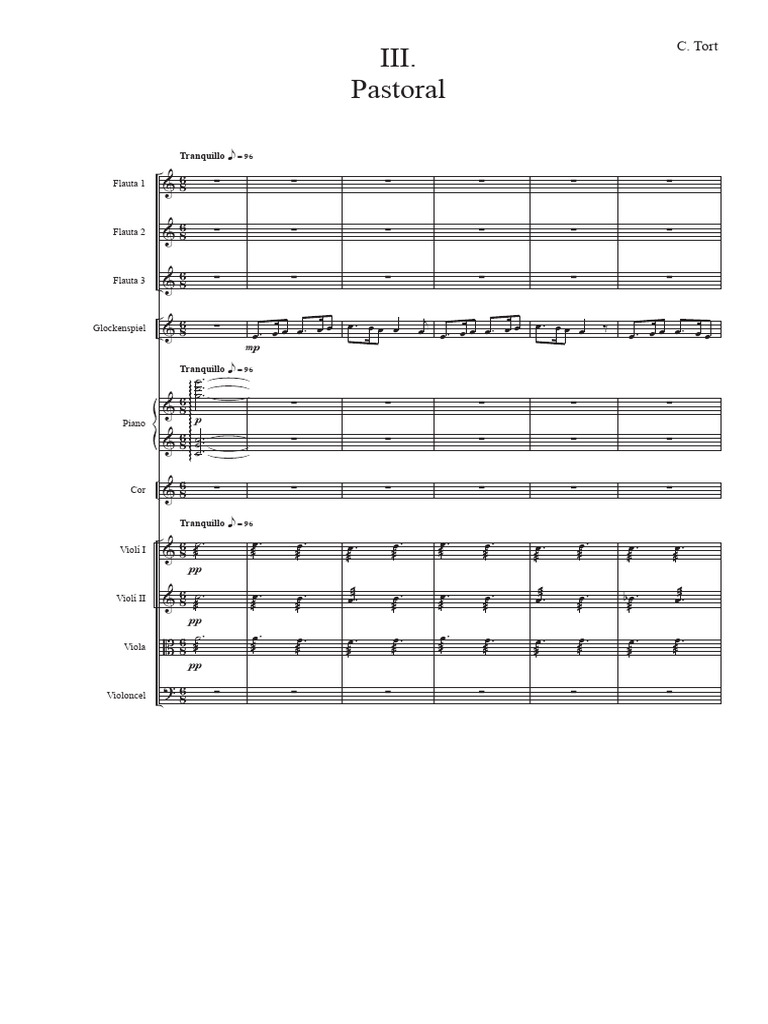 Pastoral 1 Percuta - Score | PDF