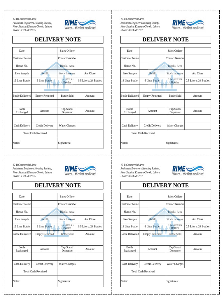 New Delivery Note | PDF