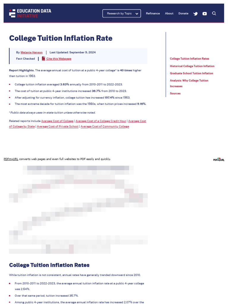 College Tuition Inflation Trends 1970-2023 | PDF | Inflation | Money