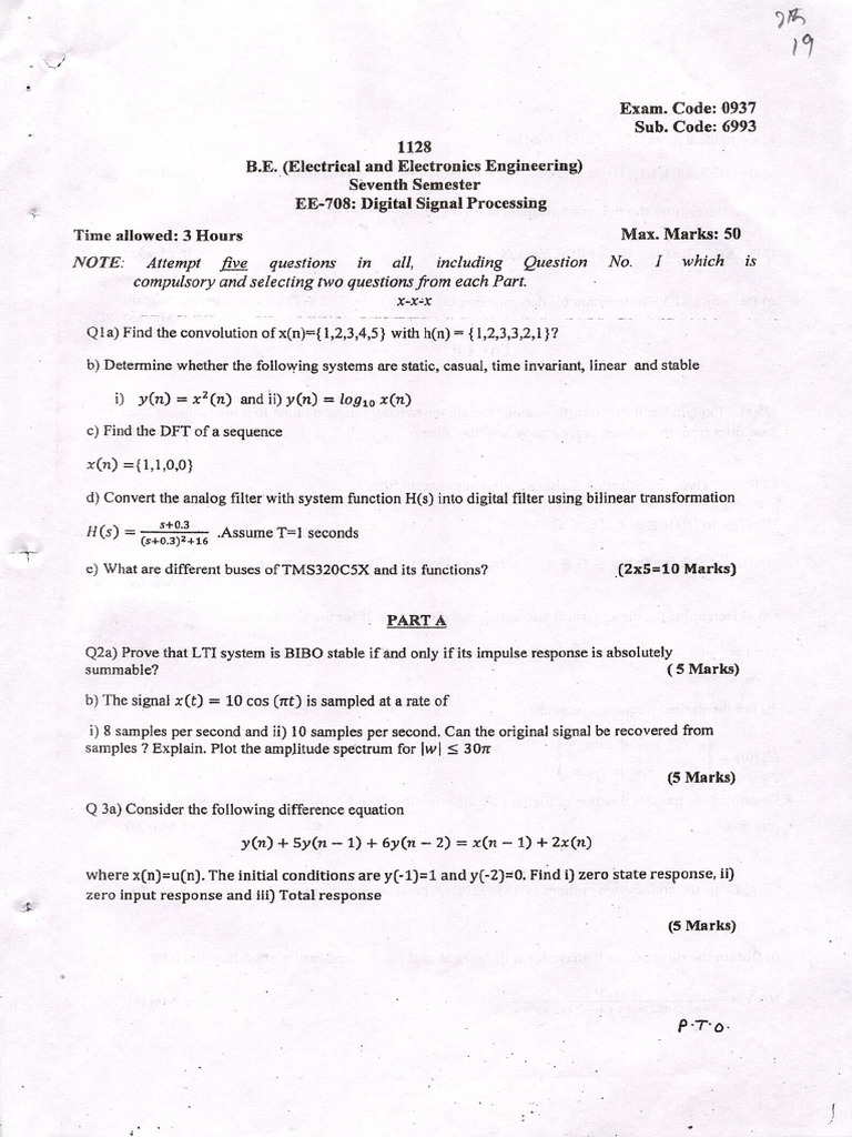 DSP 2019 Pyq | PDF
