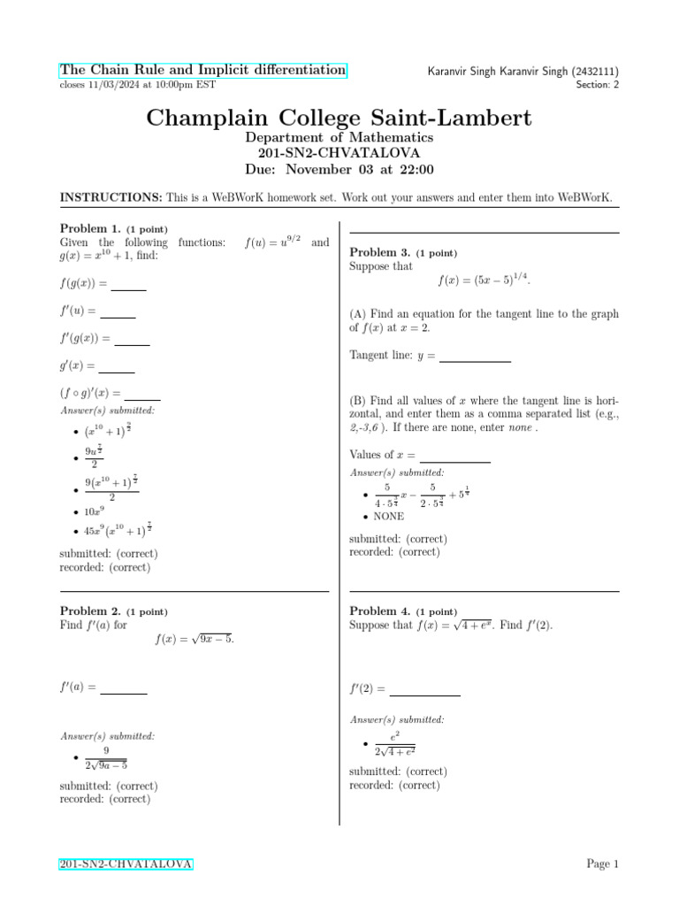 201-SN2-CHVATALOVA.2432111.The Chain Rule and Implicit Differentiation ...