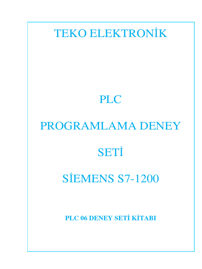 PLC S7 1200 Temel | PDF