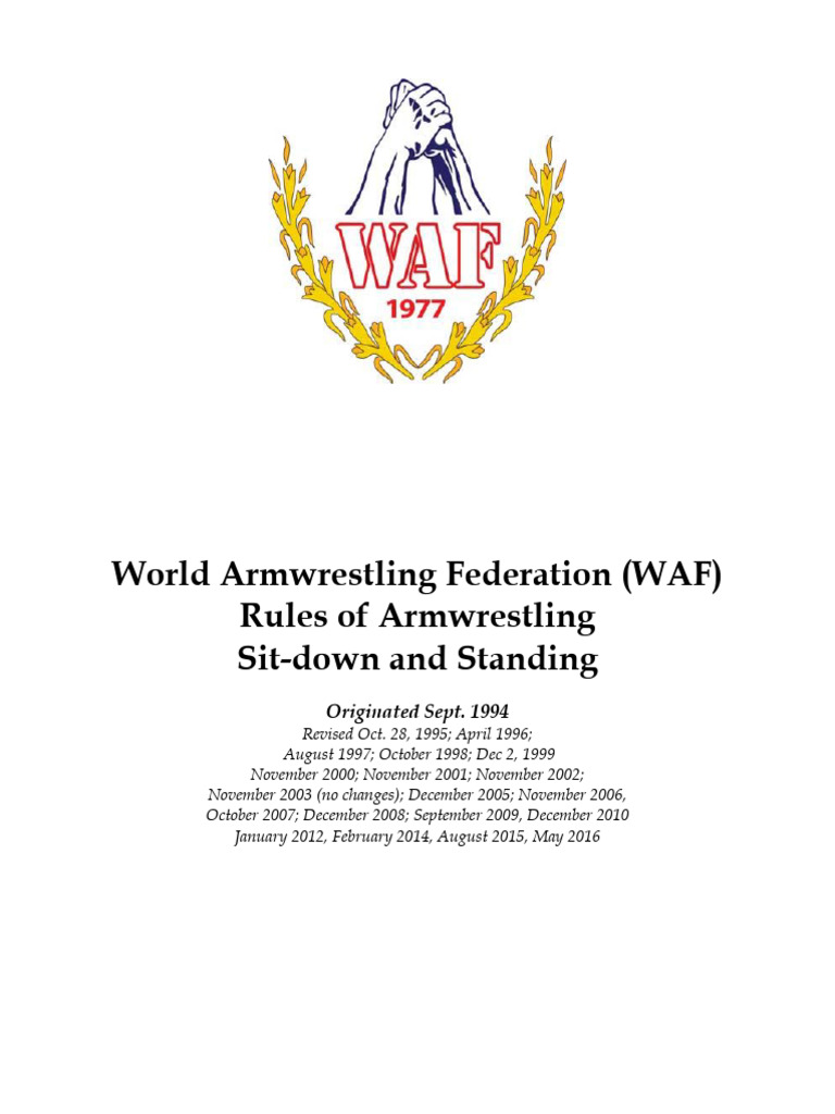 2016 WAF Rules | PDF