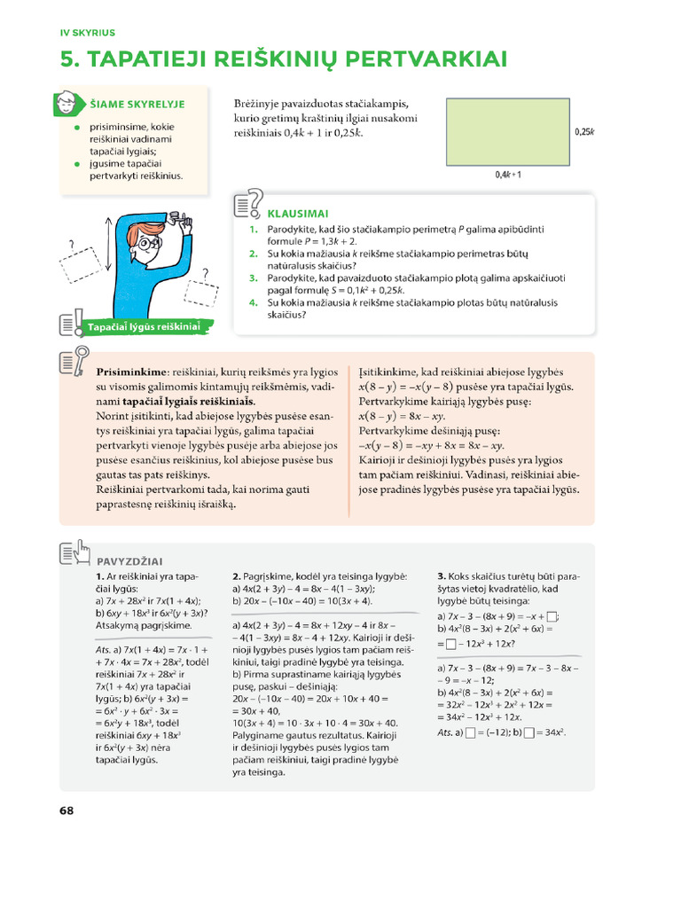 Math for 8 grade lithuanian language pdf