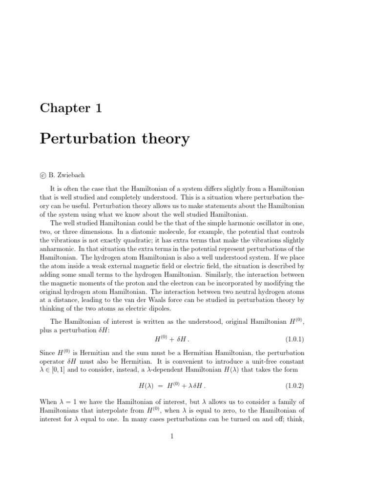 8.06 Barton Notes | PDF | Eigenvalues And Eigenvectors | Perturbation ...
