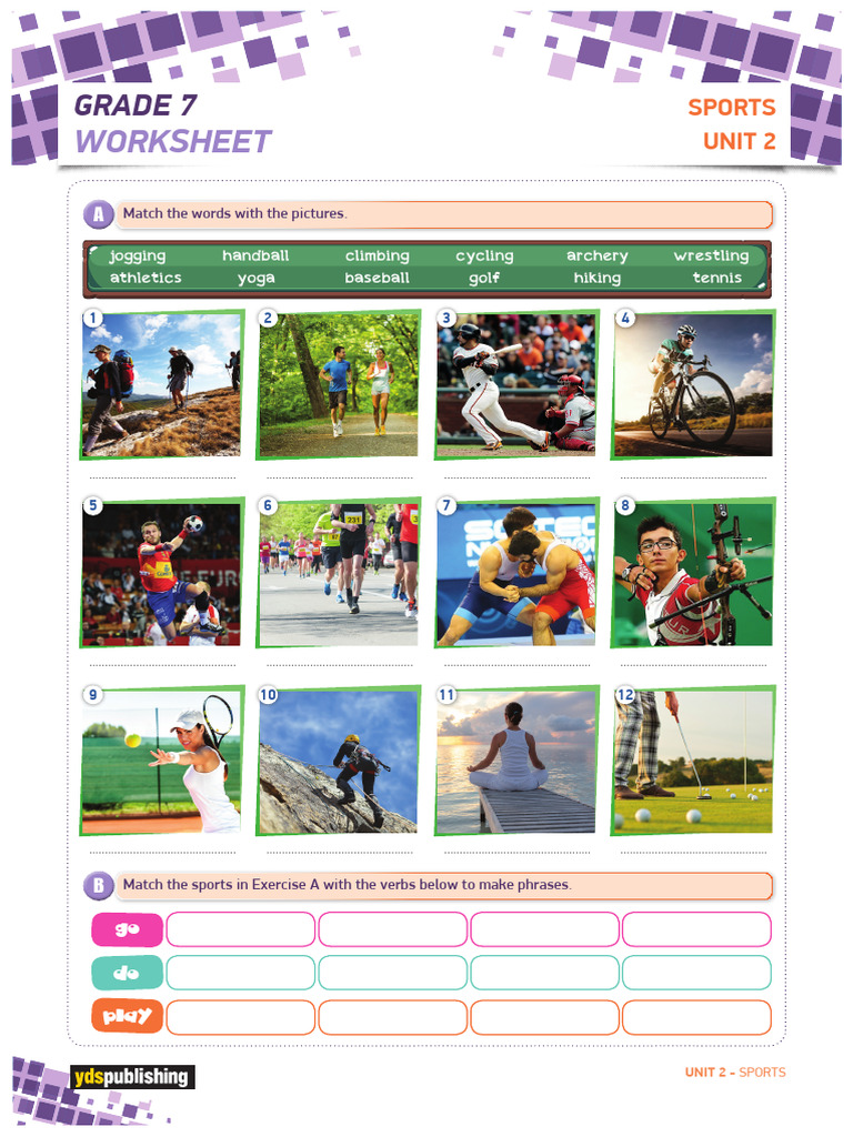 Grade 7 Sports Worksheet Activities | PDF | Sports