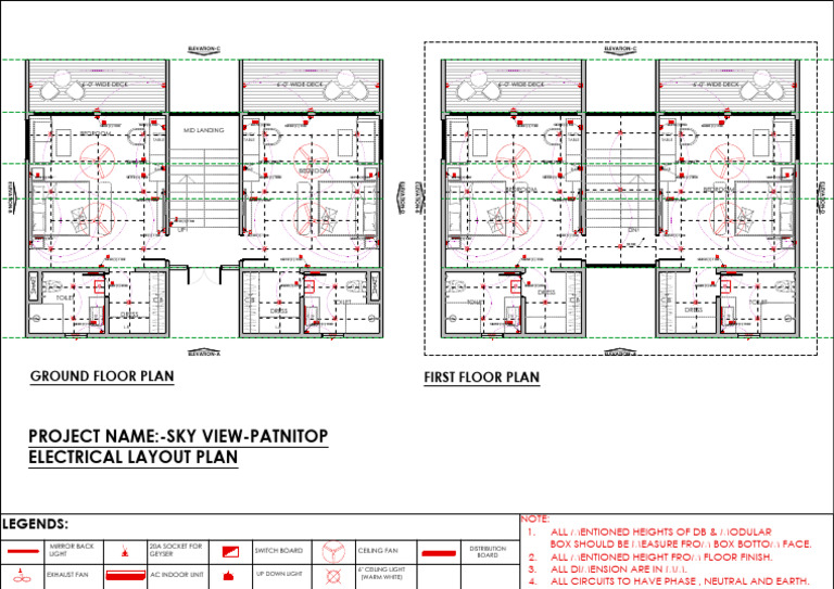 Sky View Patni Top Electrical Layout Plan | PDF | Electrical ...