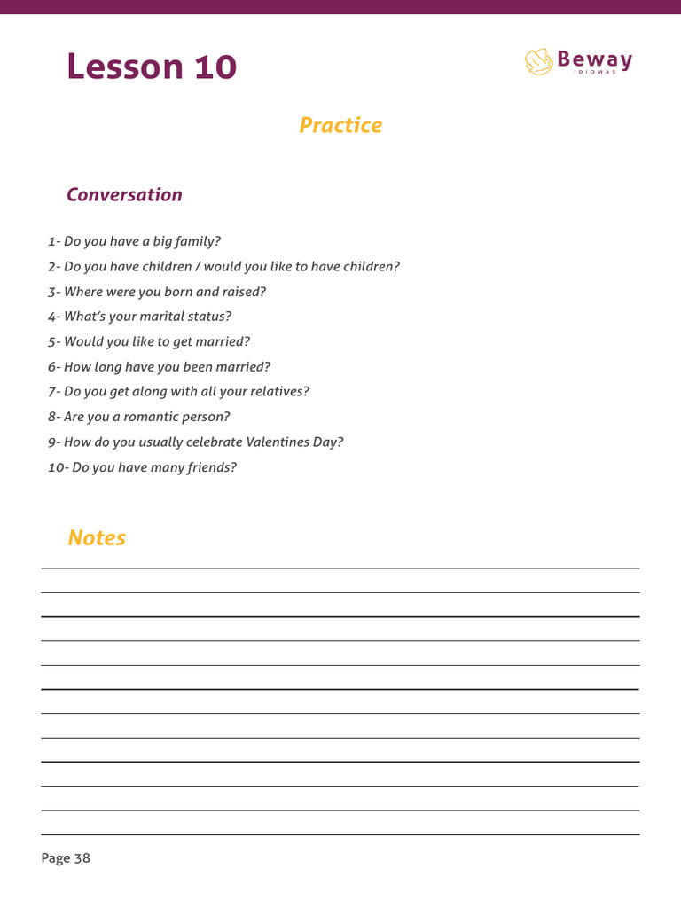 Words Lesson 10 | PDF