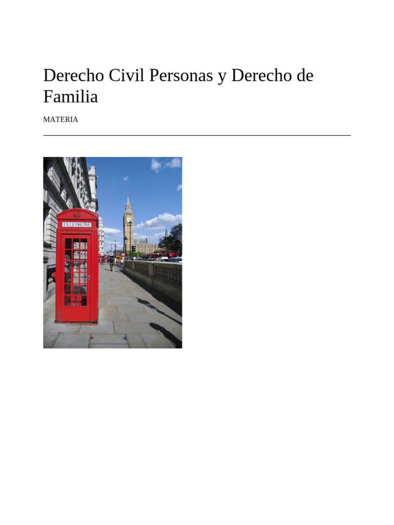 Derecho Civil Personas y Derecho de Familia | PDF | Esposa | Propiedad