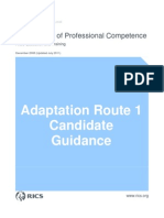 Adaptation Route 1 Candidate Guidance: Assessment of Professional Competence