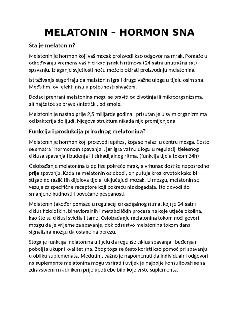 MELATONIN | PDF