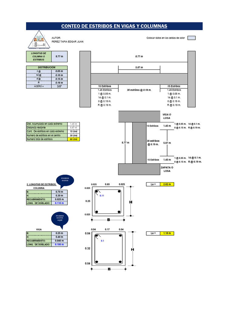 C lculo Y Distribuci n De Estribos PDF