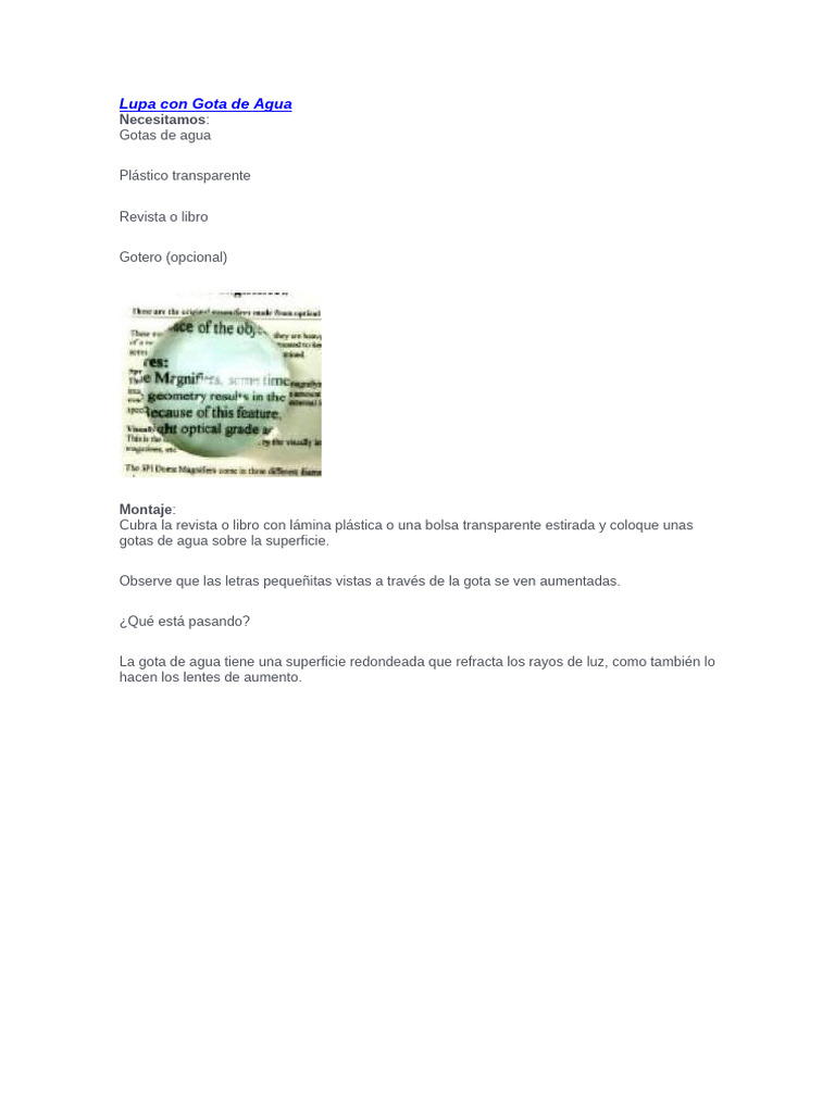 Lupa Con Gota de Agua | PDF | Hogar, jardinería y bricolaje | Arte