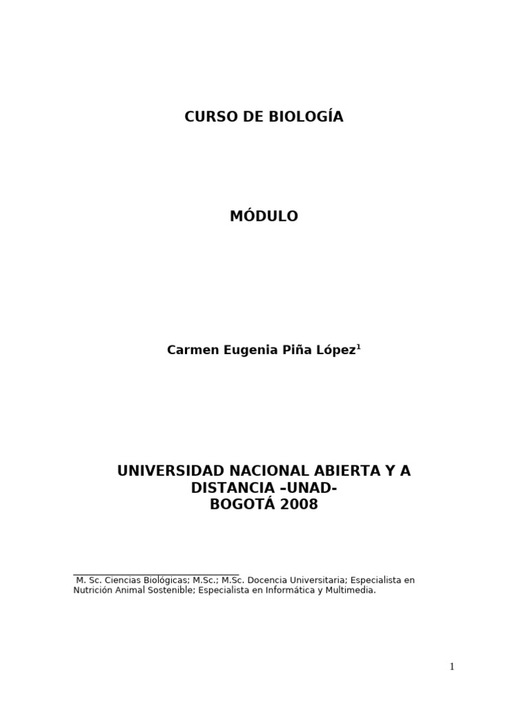 Curso de Biología: Fundamentos y Estructura | PDF | Biología Celular ...