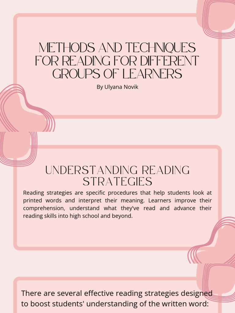 Reading Strategies for Diverse Learners | PDF | Reading Comprehension ...