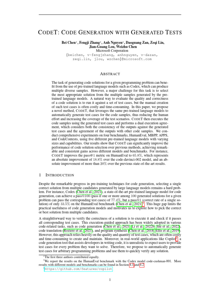 CODET: Automated Test Case Generation | PDF | Software Engineering ...