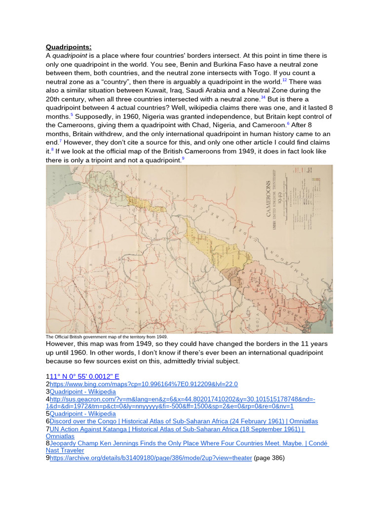 Is There A Place Where 11 Subnational Borders Intersect? | PDF | Young ...