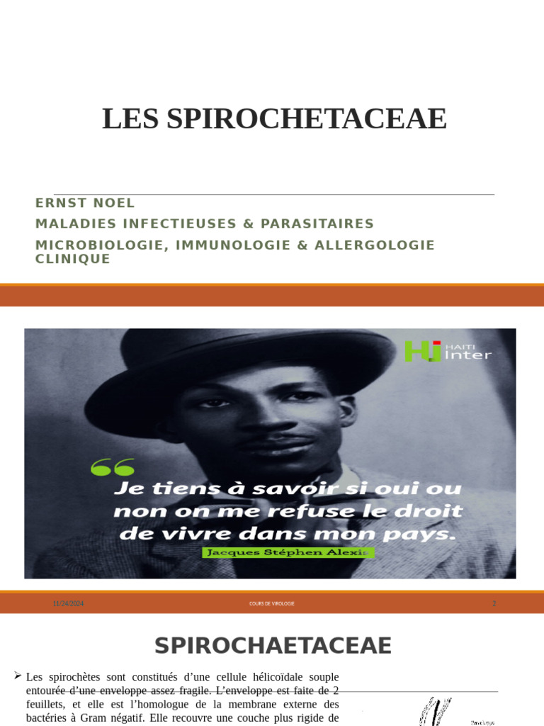 Spirochètes : Classification et Syphilis | PDF | Méthode immuno ...