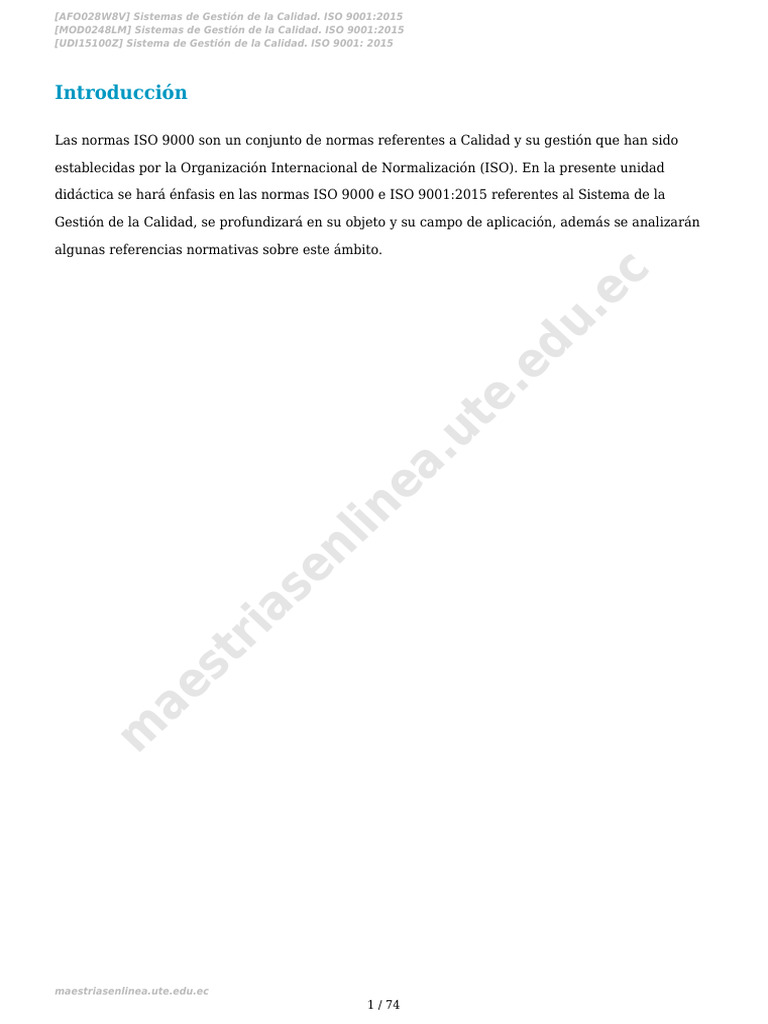3 Sistema de Gestión de La Calidad. ISO 9001 - 2015 | PDF | Iso 9000 ...