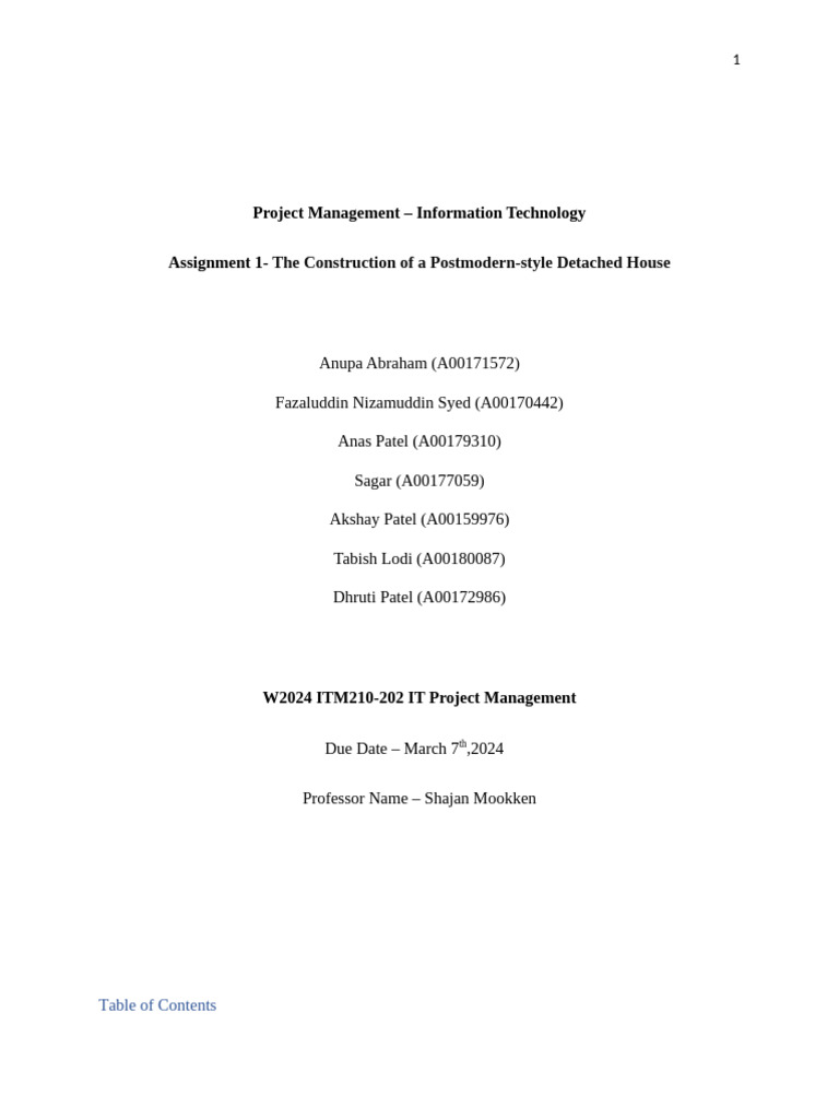 Proposal Project Assignment Group 5 | PDF | Risk Management | Project ...