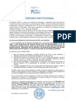 Comunicado FISDL Uso de Propaganda Electoral en PATI