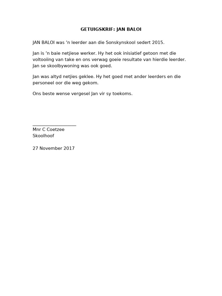 Getuigskrif | PDF