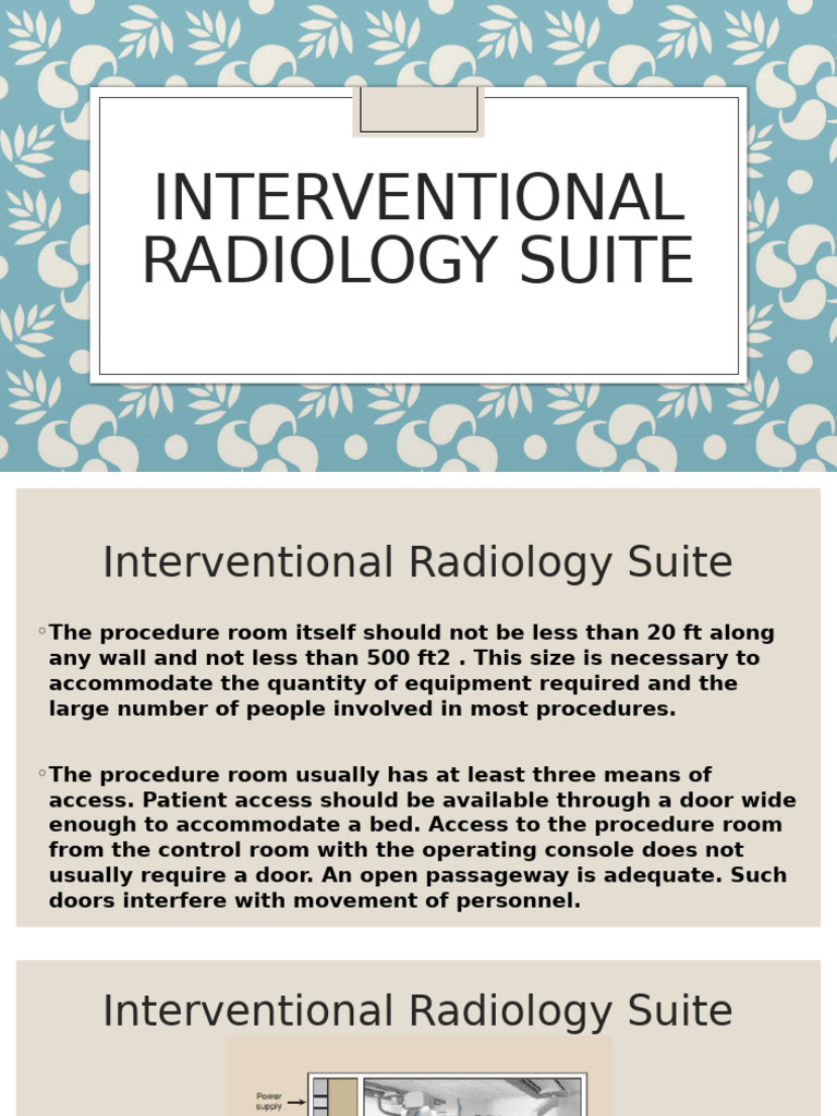 Interventional Radiology Suite Overview | PDF | Radiology | Radiography