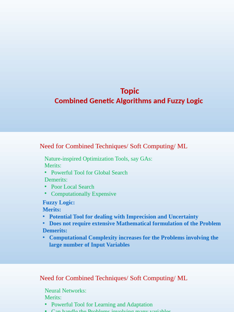 Genetic Algorithms and Fuzzy Logic Integration | PDF | Genetic ...