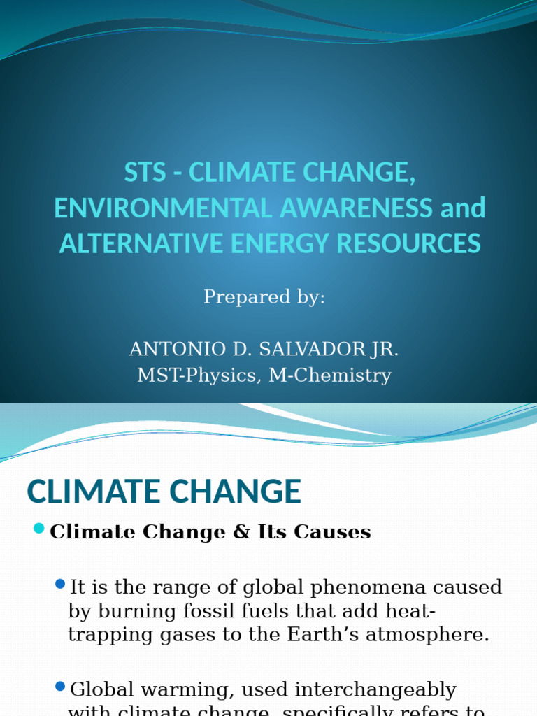 Climate Change and Environmental Awareness | PDF | Climate Change ...