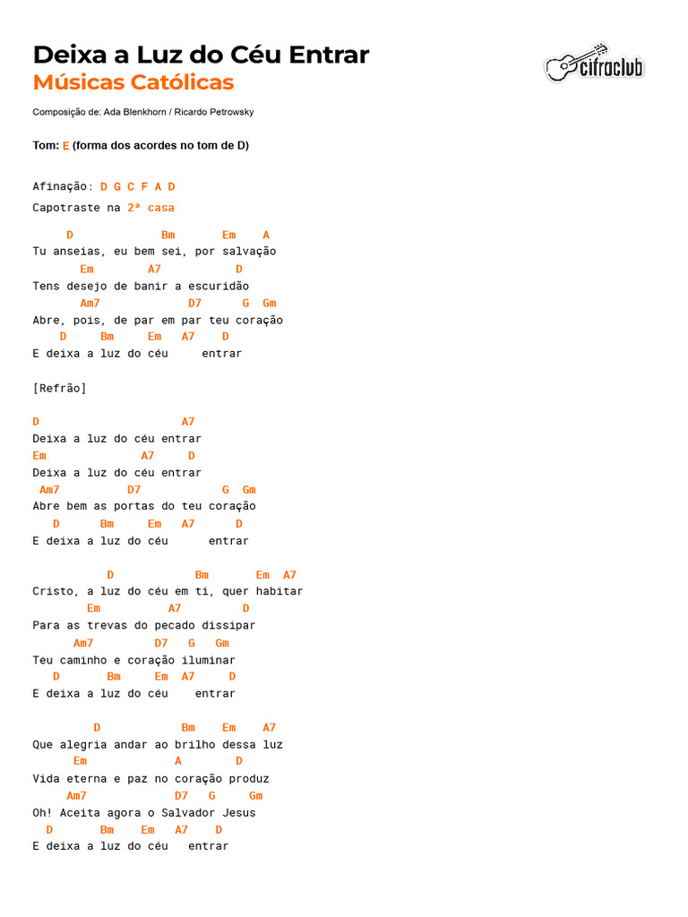 Letra da Música 