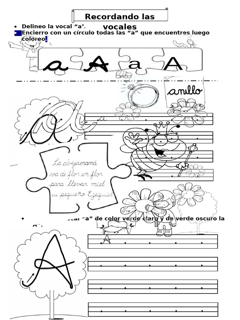 REFUERZO Recordando Las Vocales | PDF | Artes del Lenguaje y Comunicación