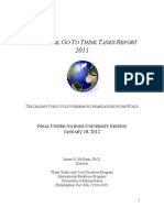 2011 Global Go To Think Tanks Report