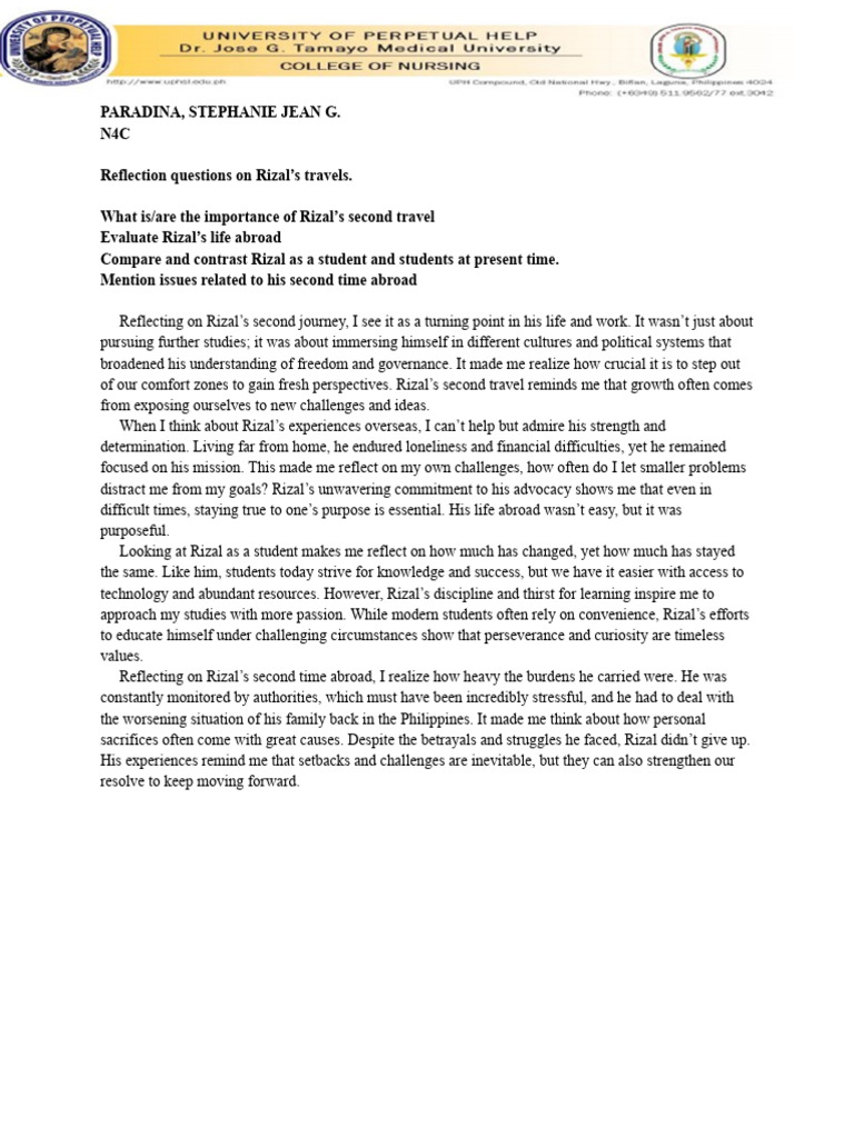 Paradina Reflection Joriz Finals | PDF | Wellness