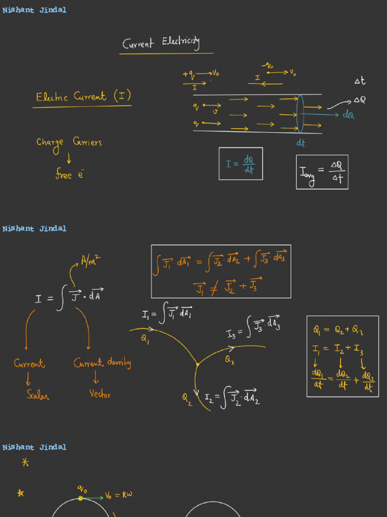 Nitin Currentelectricity Notes | PDF