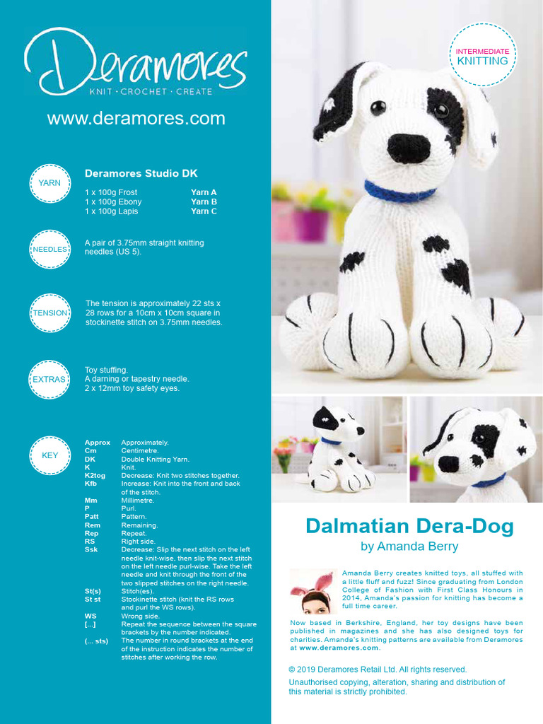 S dalmation knit theredthread S dalmation knit theredthread