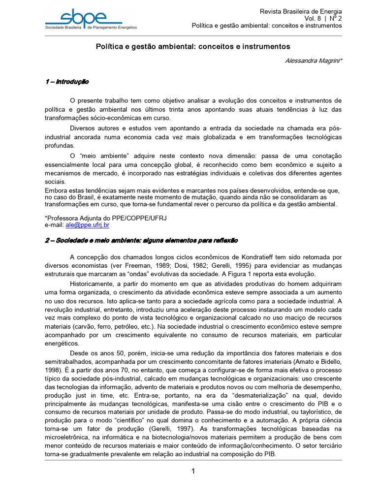 Política e Gestão Ambiental no Brasil | PDF | Gestão de recursos ...