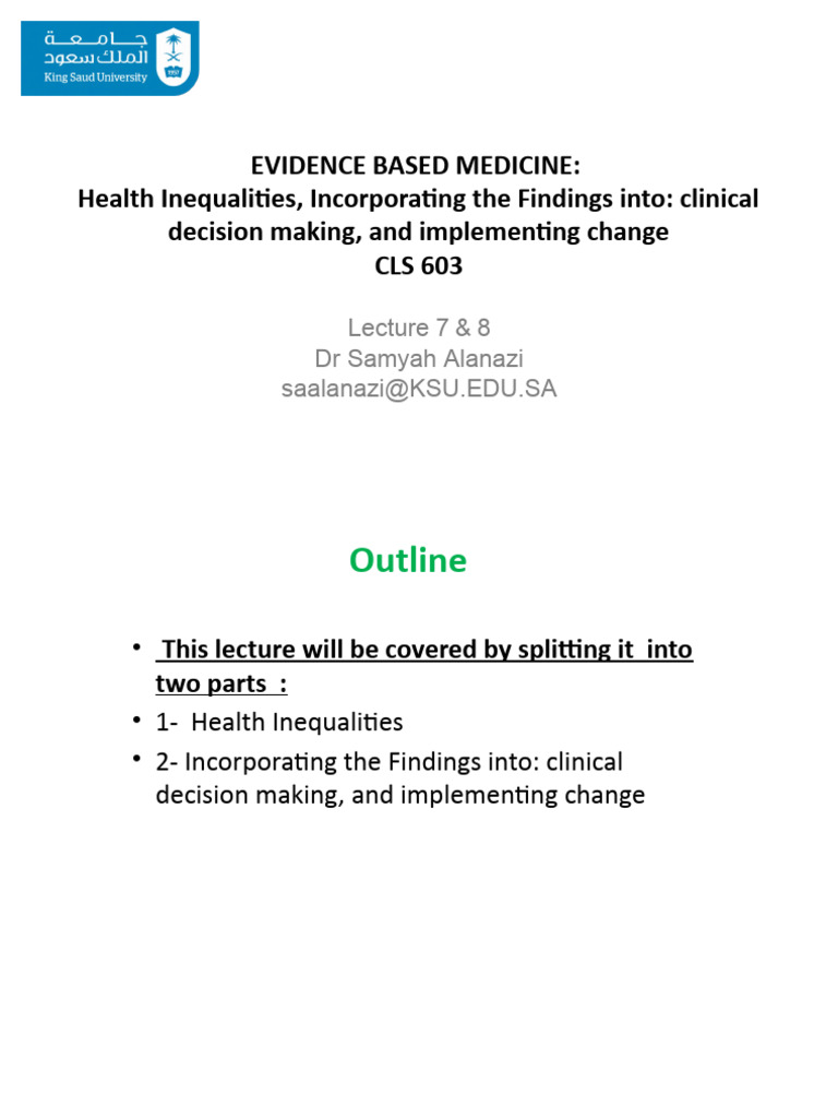 Health Inequalities in Medicine | PDF | Health Equity | Economic Inequality