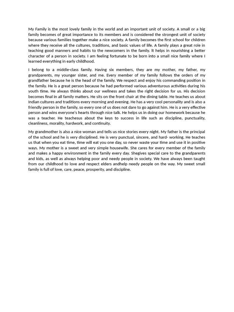 The Importance of Family Values | PDF