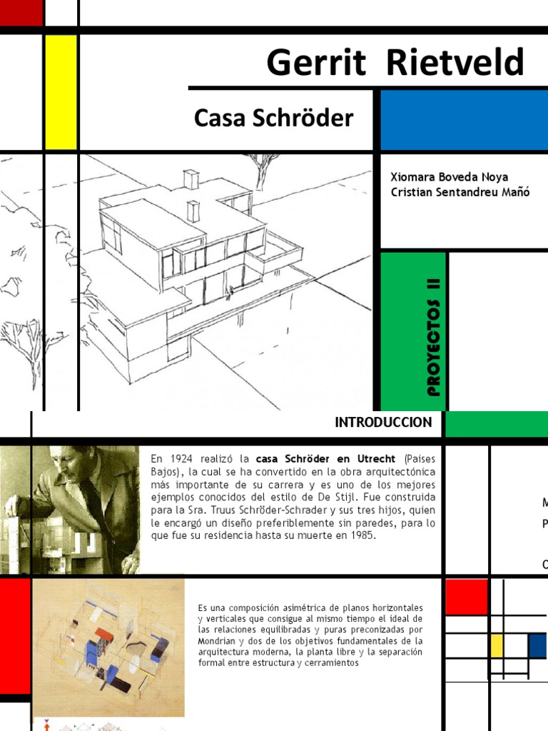 Presentacion Gerrit Rietveld | PDF | Medios de arte | Diseño arquitectonico