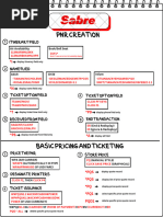 Sabre Commands Quick Reference Guide | PDF | Civil Aviation | Aviation