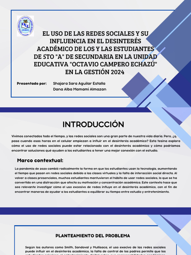 Redes Sociales y Desinterés Académico | PDF | Investigación ...
